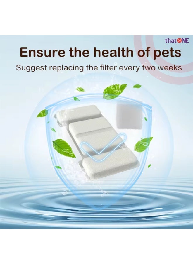 That One Replacement Filters for Cat Water Fountains & Dispensers – 8 Pack Activated Carbon Resin Filters + 4 Sponge Prefilters, Multi‑Layer Purification for Clean Pet Drinking Water - Image 2
